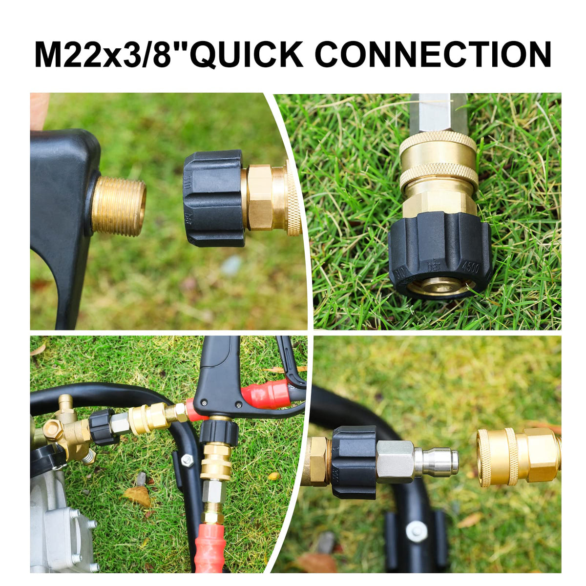 Heliwoo adapter rated for up to 4500 PSI performance.