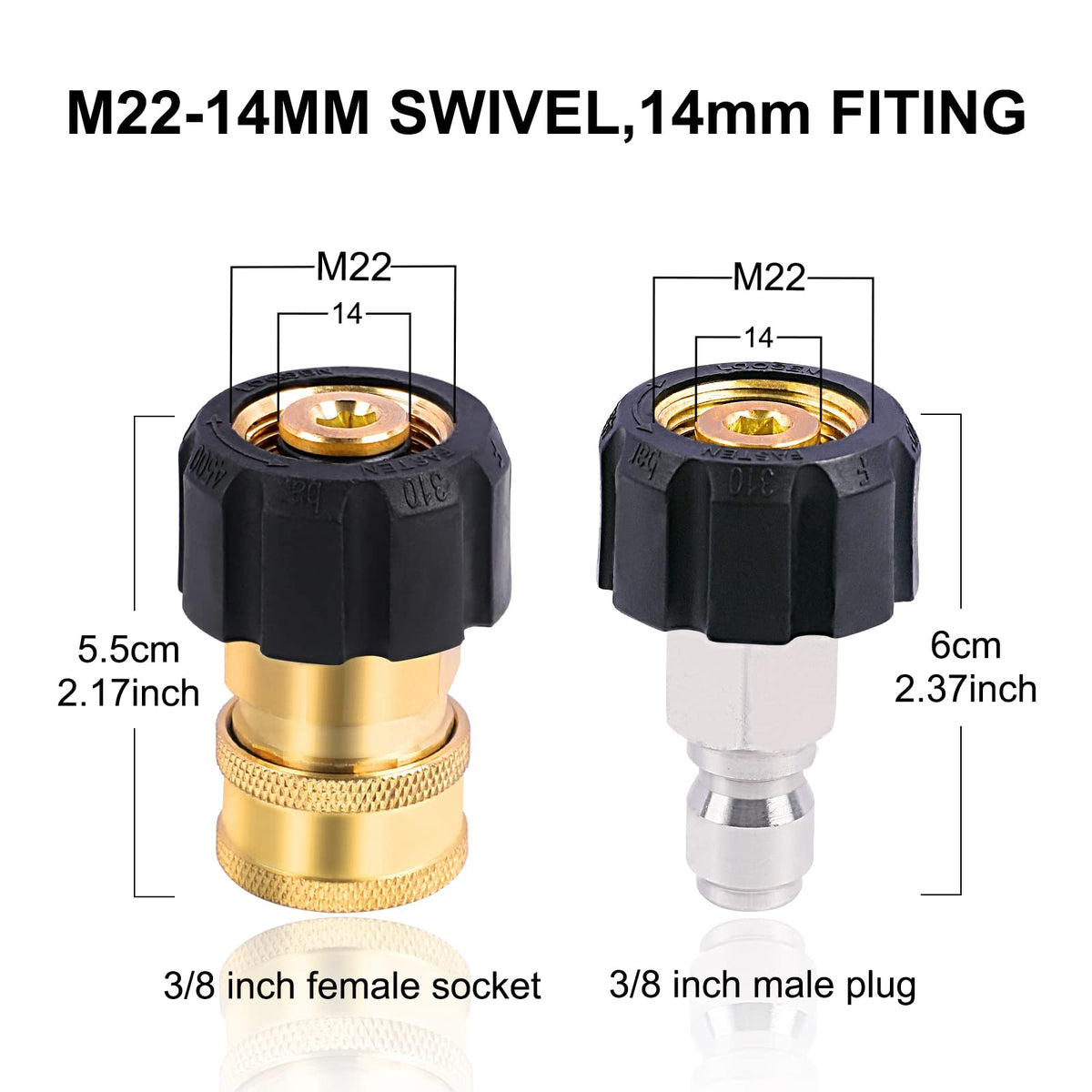 Heliwoo brass quick-connect fittings showcase durable construction for heavy-duty use.