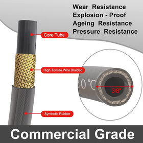 Heliwoo kink resistant design maintains water flow during tasks.