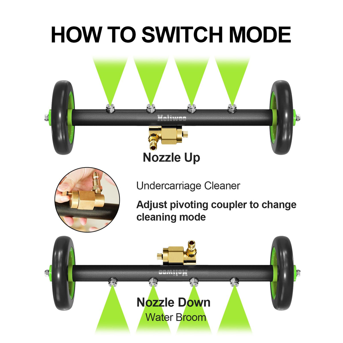 Heliwoo quarter-inch quick connector reduces leaks during use.