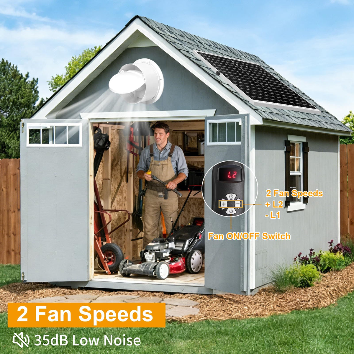 HelpLand IP65 waterproof blades endure weather for outdoor use.
