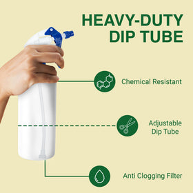 Heluva Green 24-pack replaceable nozzles simplify stocking up for large facilities.