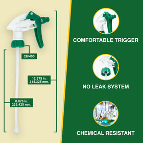 Heluva Green dip tube 9.25 inches with filter for precise spray.