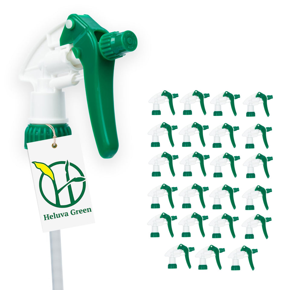 Heluva Green spray nozzle universal fit for bottles and quick upgrade.