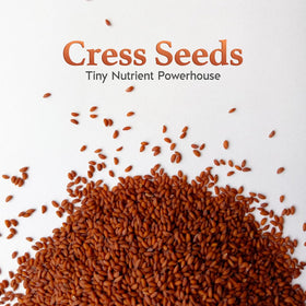 Hemani cress seeds added to warm milk and smoothies for nutrition.