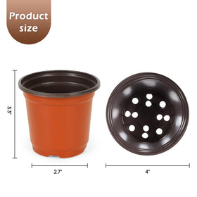 Hemikaki 4-inch pot bottom with drainage holes for watering control.