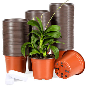 Hemikaki 6 inch nursery pot with drainage holes for watering control