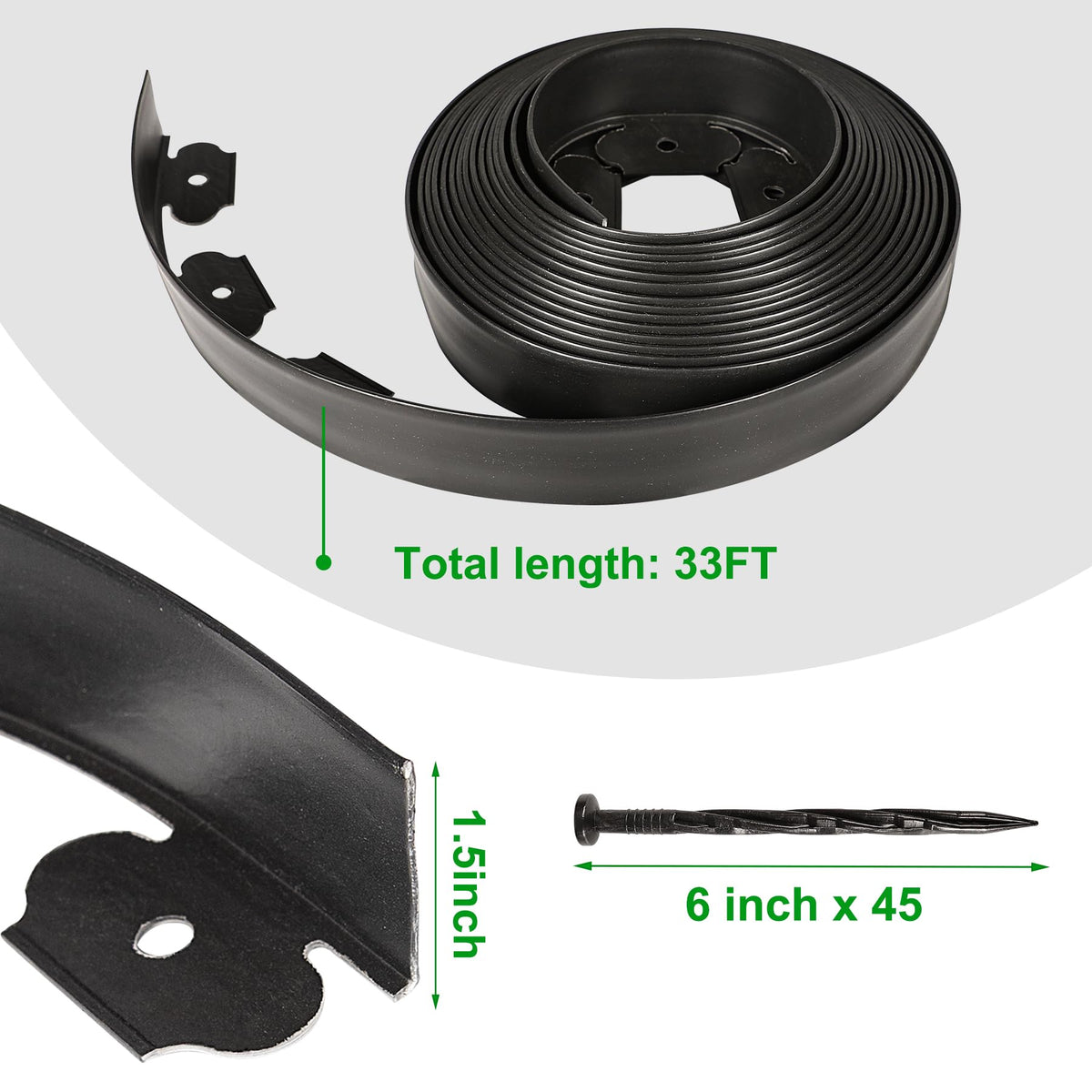 Hemikaki anchoring spikes set, 45 pieces, secure edging against wind and rain.