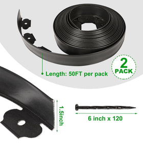 Hemikaki spikes anchor the border for lasting stability