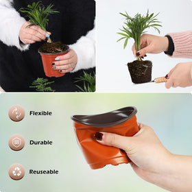 Hemikaki lightweight durable plastic pot for everyday gardening.