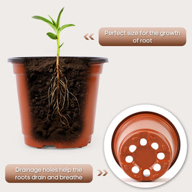 Hemikaki lightweight plastic pots ideal for seed starting