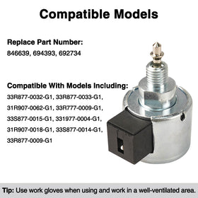 HEMRUNK 846639 solenoid shows sturdy connectors ideal for small engine maintenance