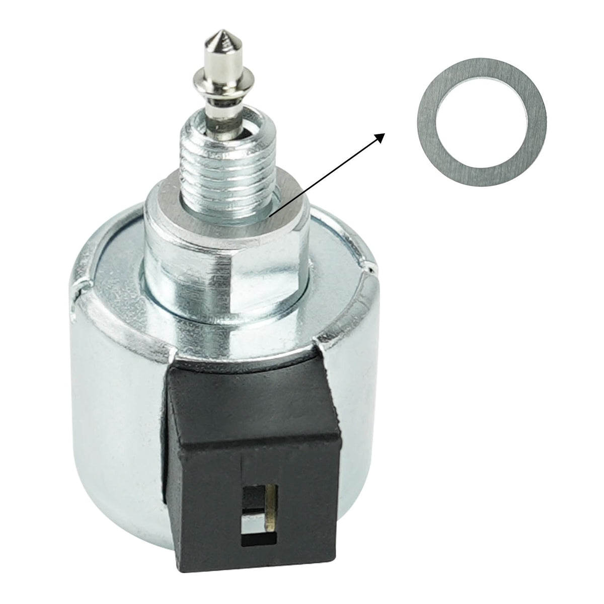 HEMRUNK 846639 solenoid side view, compact size for easy mower installation