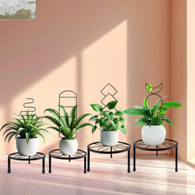 HENABLE Heighten trellis pattern 3 adds modern iron art to pots.