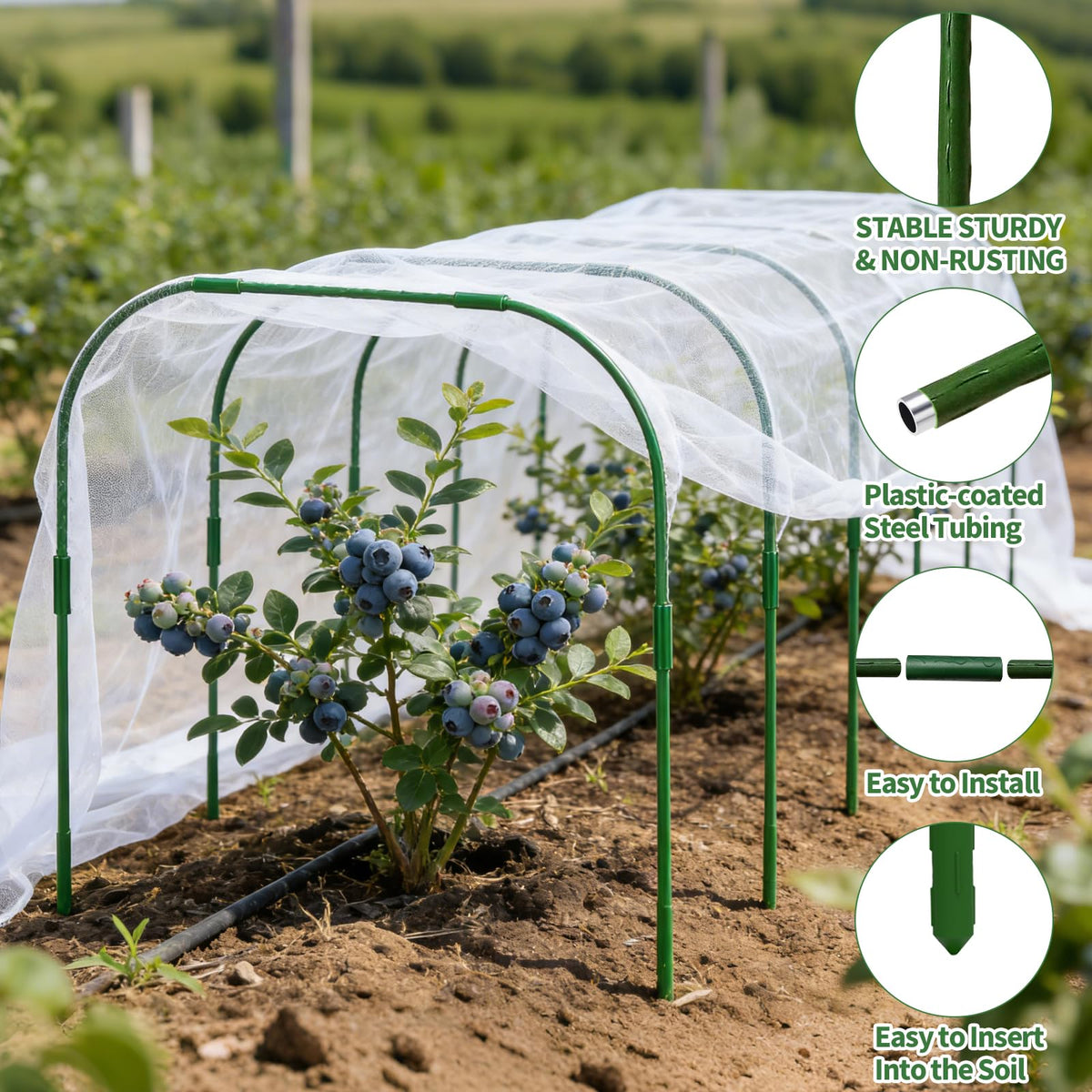 HENAYUK breathable mesh allows sun, rain, air while deterring birds