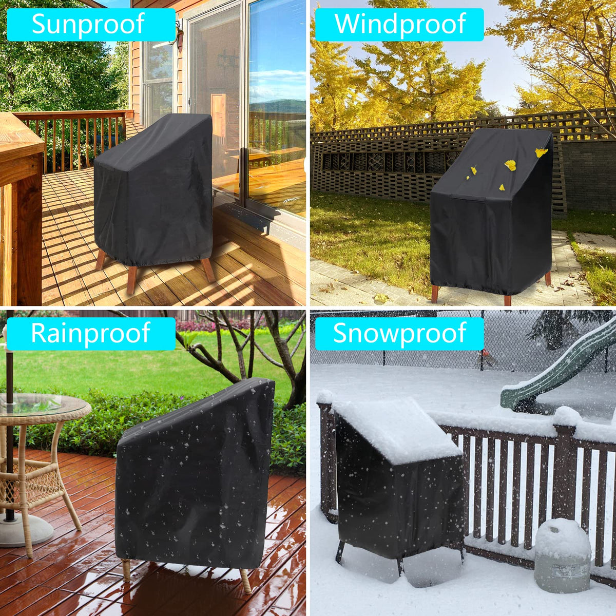 HENAYUK click-close straps stabilize covers on windy days