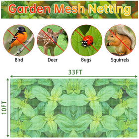HENAYUK garden netting barrier protects fruits and flowers from birds and insects.