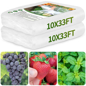 HENAYUK garden netting ultra-fine mesh 10x33ft shields vegetables from pests while allowing airflow.
