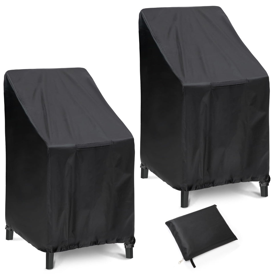 HENAYUK outdoor chair covers on stackable chairs protect from rain