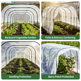 HENAYUK year-round garden netting guards crops from pests without harming plants