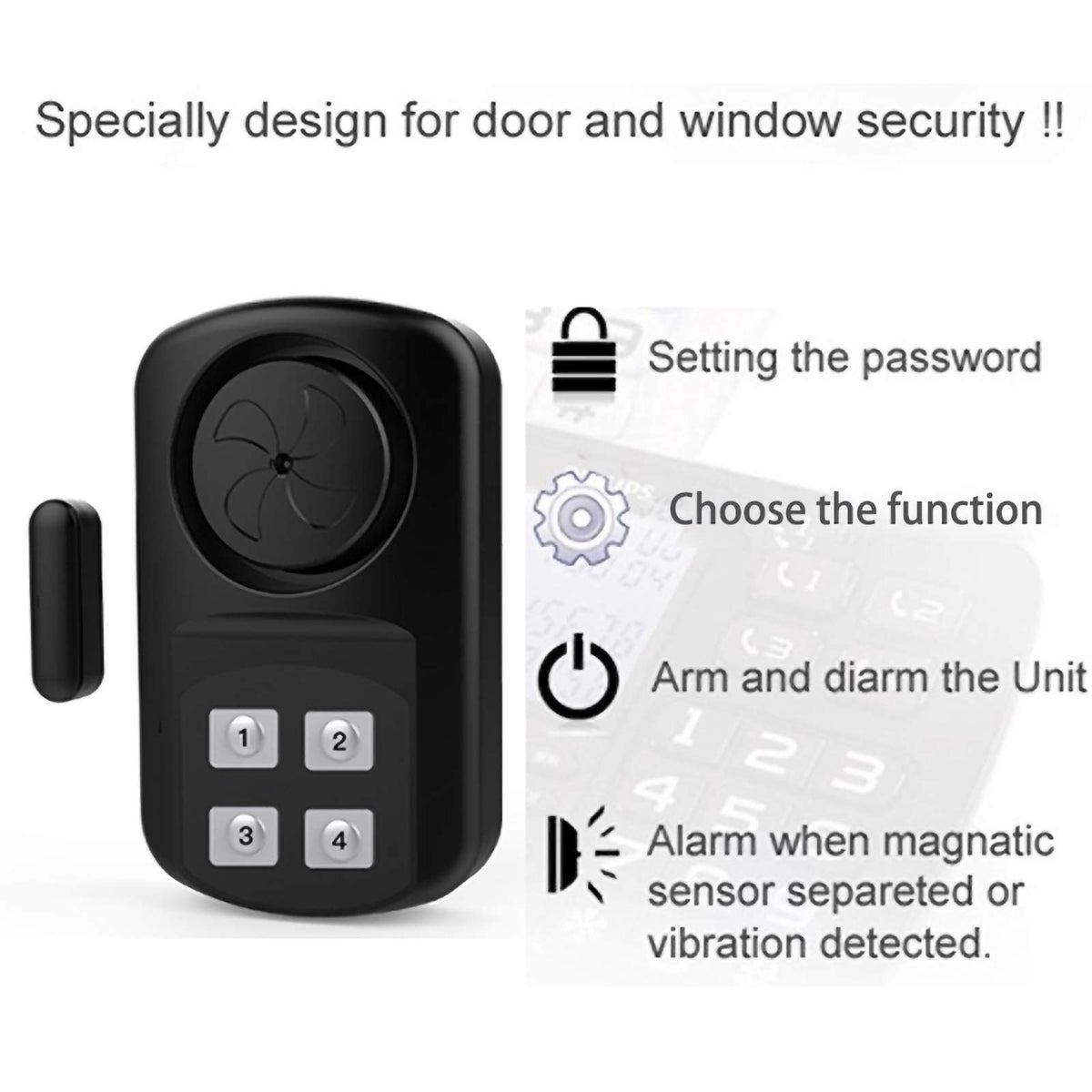 HENDUN numeric keypad settings for easy feature customization.
