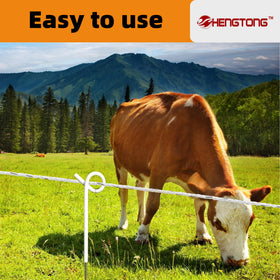 HENGTONG setup with reel and insulators demonstrates easy installation.