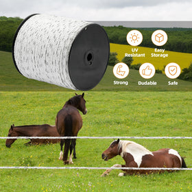 HENGTONG white poly rope stands out for livestock safety and visibility.