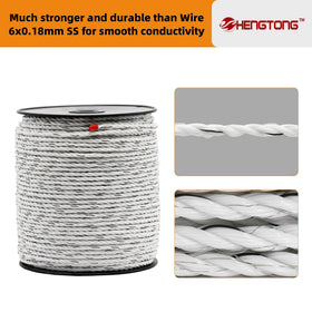 Six-strand 0.18mm SS conductors in HENGTONG rope emphasize low resistance.