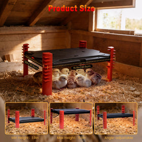 Heninhill 16x12 inch brooder plate showing wide heat coverage