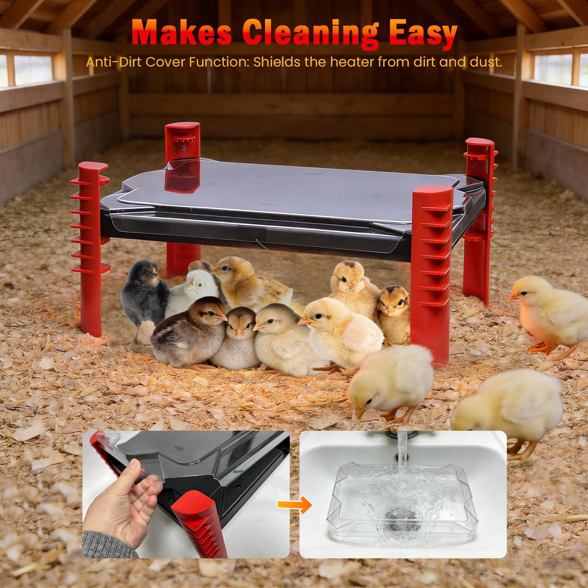 Heninhill protective top cover for safe chick brooding