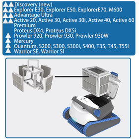 Henkgo ultra-fine filter panel for Dolphin S300 improves debris filtration.