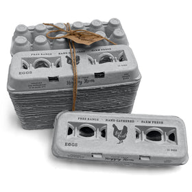 Henlay 25-egg carton farmhouse design, sturdy recycled paper for eco-friendly reuse