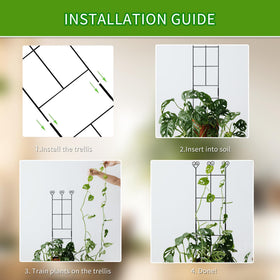 Hensal black powder-coated trellis adds style while supporting stems