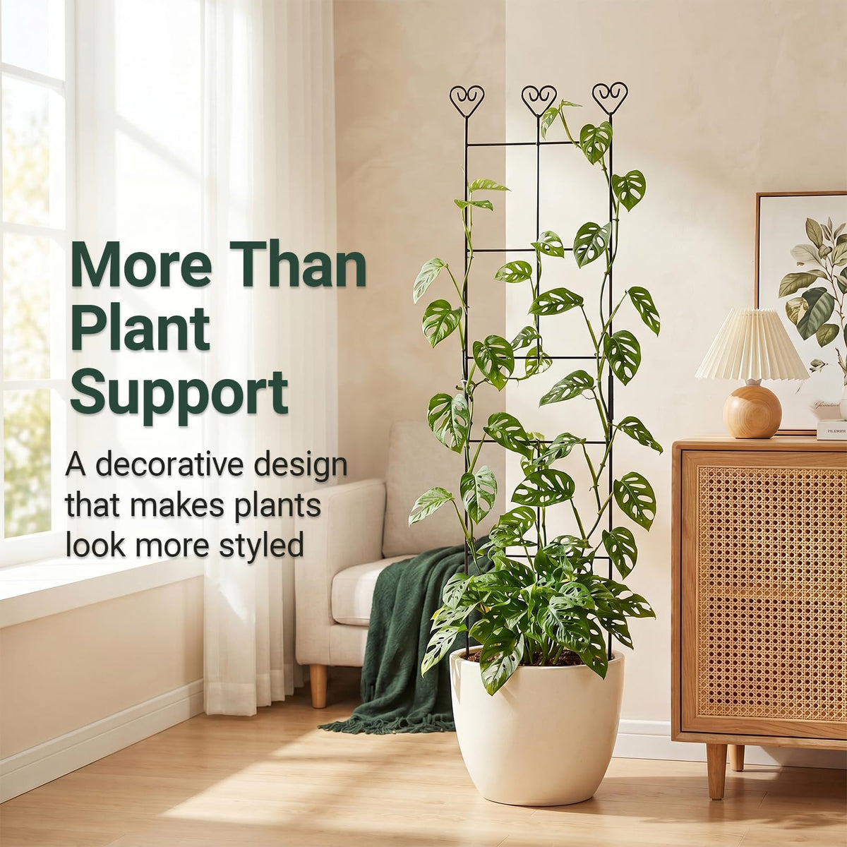 Hensal pot trellis maximizes growing space for climbing plants