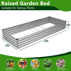 Henshwon galvanized steel bed closeup shows rust-resistant finish for outdoor durability.