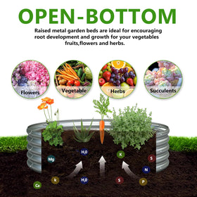 Henshwon open-bottom garden bed promotes drainage and healthy root growth.