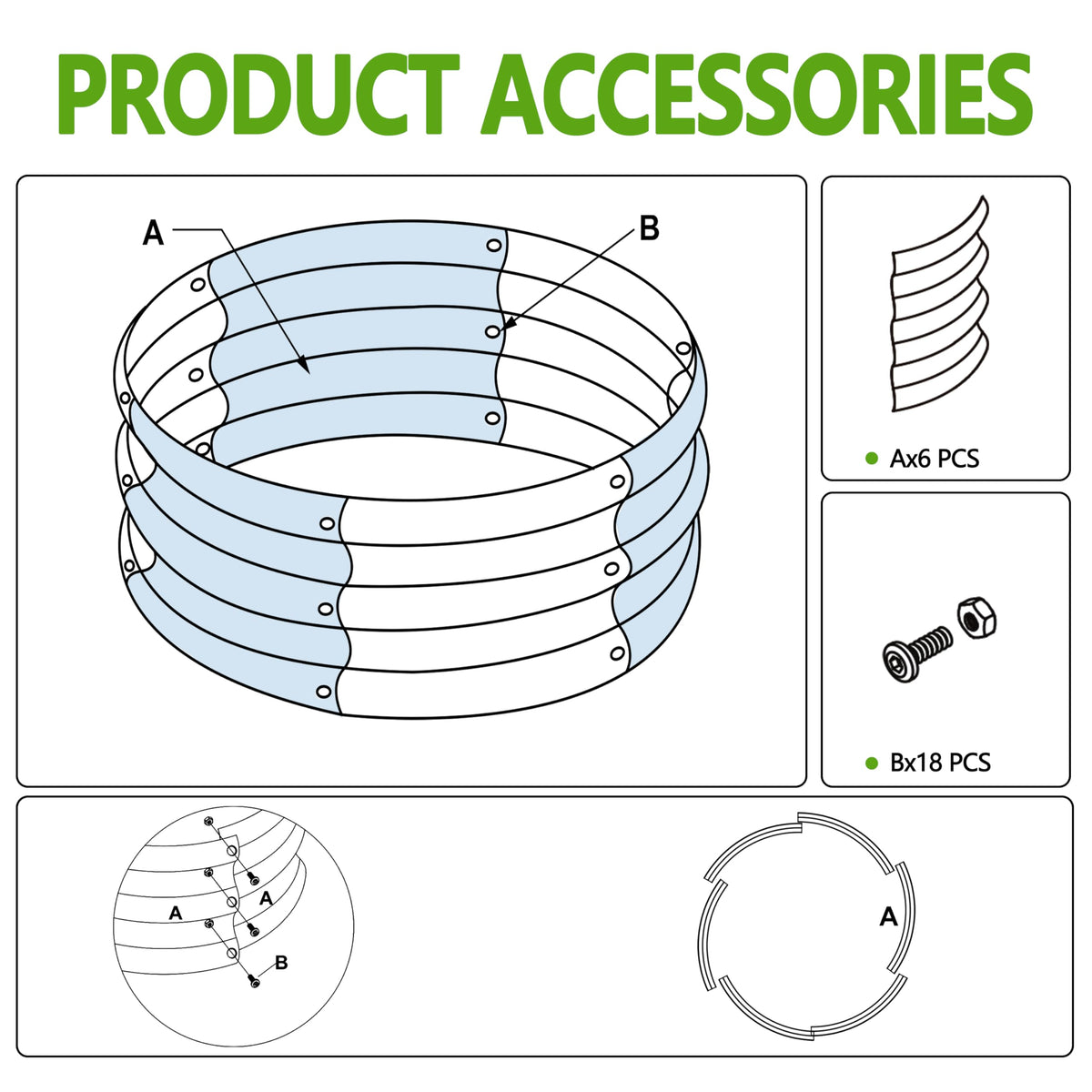 Henshwon rubber-sealed edges reduce sharp hazards during gardening