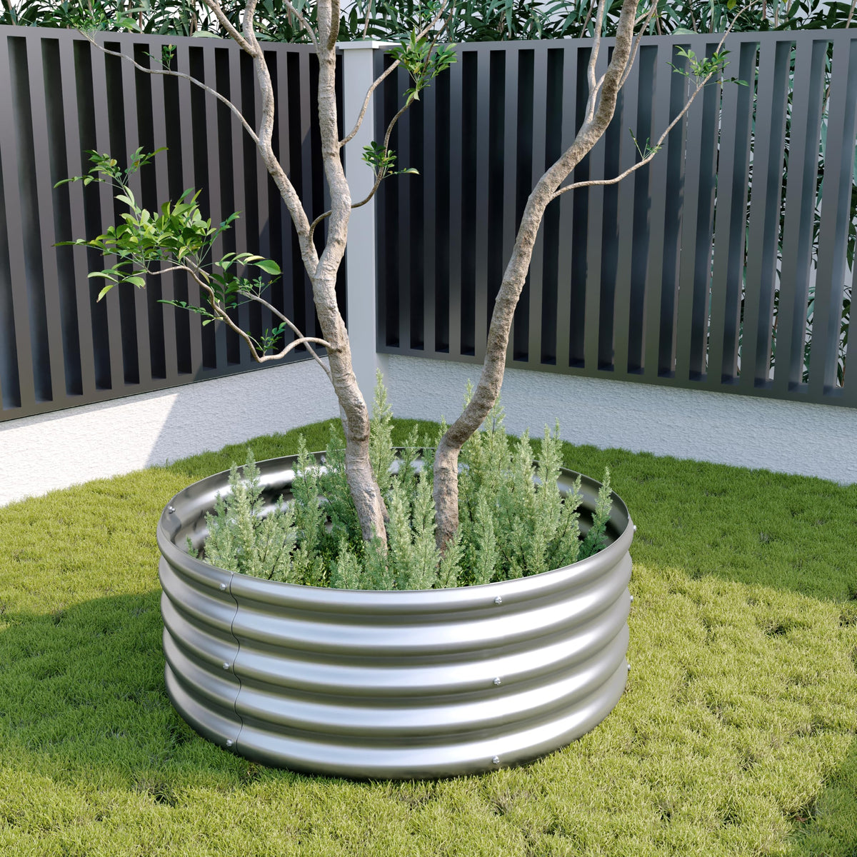 Henshwon two-pack kit in a sunny garden ready for planting.