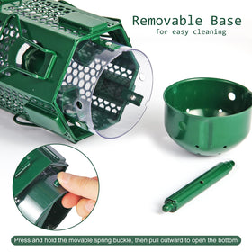 Henzavk 3lb seed capacity feeder reduces refills, ideal for backyard viewing