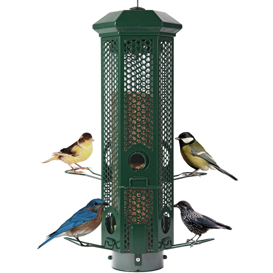 Henzavk squirrel-proof feeder with removable base for easy cleaning and long outdoor use