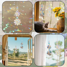 Heogacinlia garden balcony sun catcher prisms brighten porches and trees