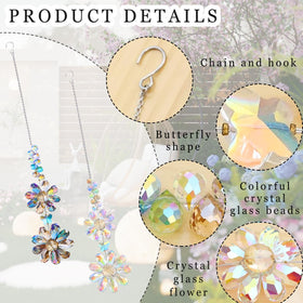 Heogacinlia window hanging crystal suncatcher transforms sunlight into shimmering colors