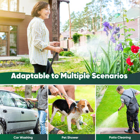 Hepciee garden hose 550 PSI burst pressure supports heavy cleaning tasks.