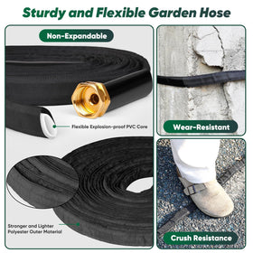 Hepciee garden hose lightweight 50ft for easy yard maneuvering.