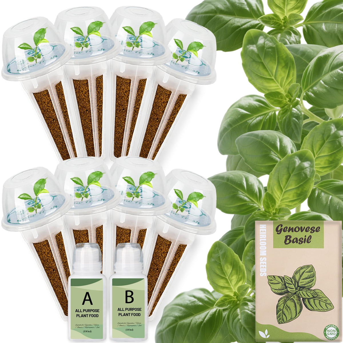 Herblink basil seed pods kit for easy indoor gardening with universal fit.