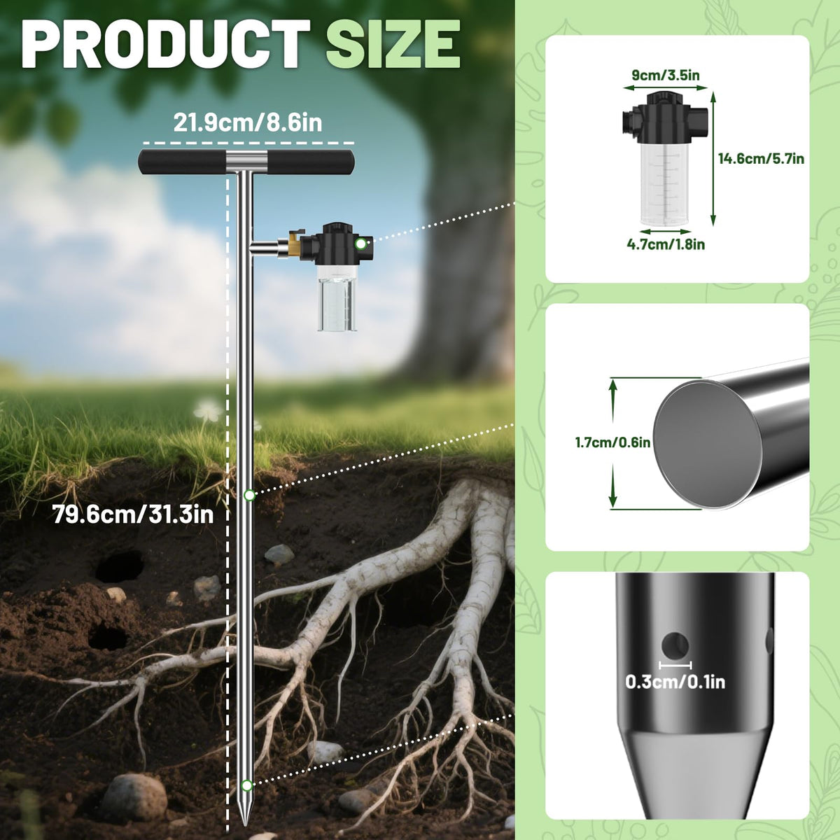 Stainless steel Hermsche spike showcases durability for garden use