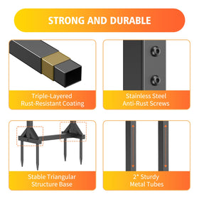 HeroicLion garden stand is tool-free to assemble for quick setup.