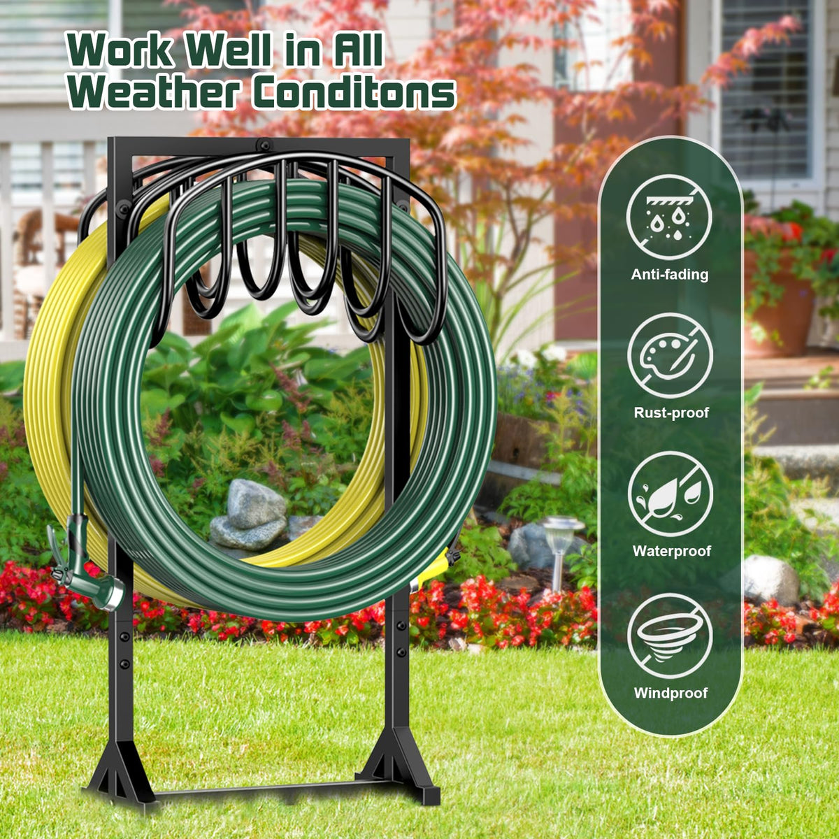 HeroicLion detachable, easy-install hose holder with manual.