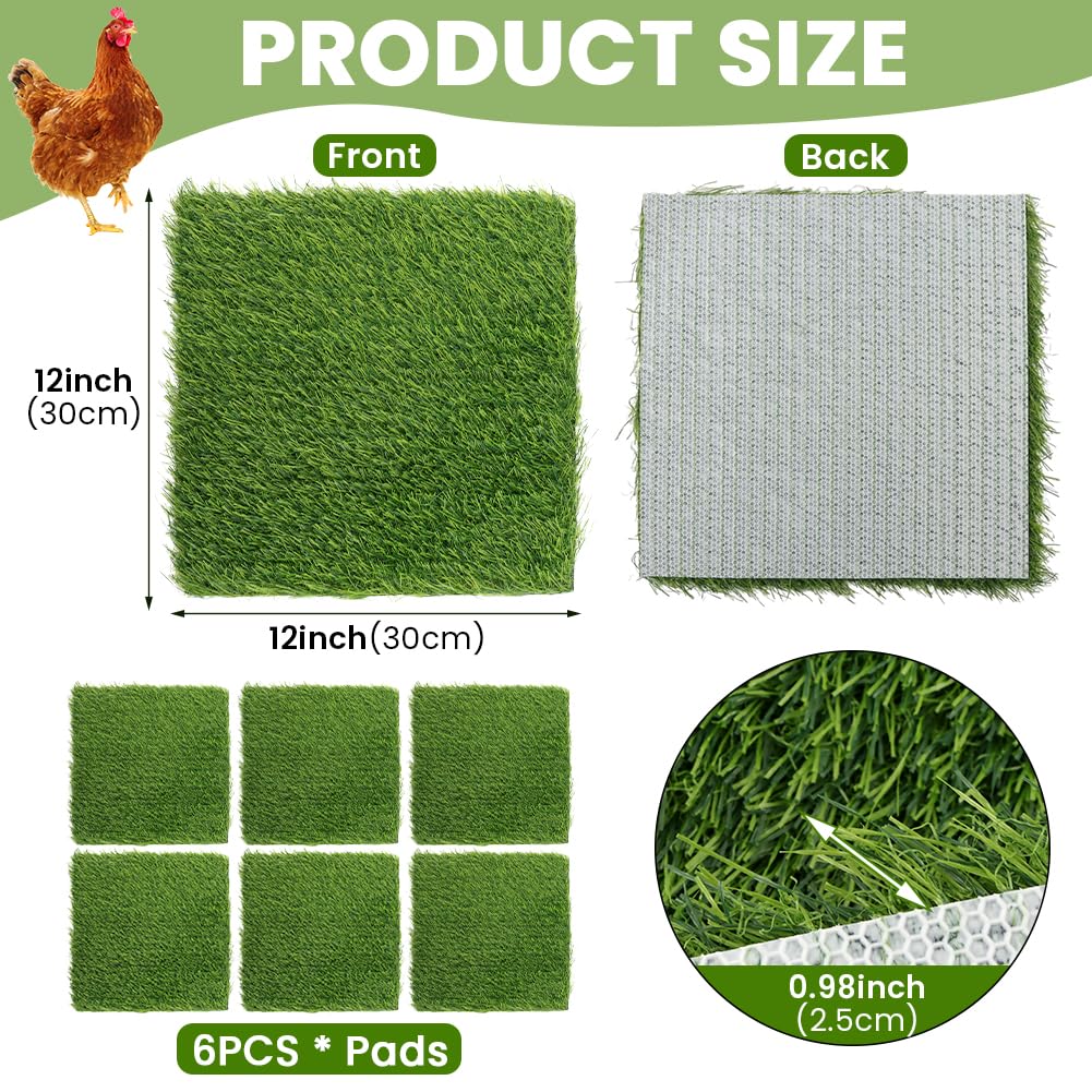 Six-pack nesting pads laid flat, easy replacement in coop