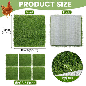 Six-pack nesting pads laid flat, easy replacement in coop